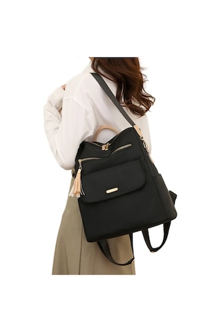 Ranyeek Kadınlar İçin Su Geçirmez Çanta - Oxford Kumaş, Çok Bölmeli, Seyahat-iş-okul Kullanıma Uygun Gri Renk Sırt Çantası Çok Renkli