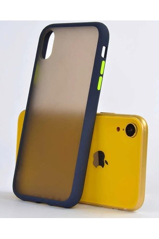 Apple Uyumlu iPhone Xr 6.1 Mat El İz Tutmaz Anti Shock Kaliteli Kılıf Siyah