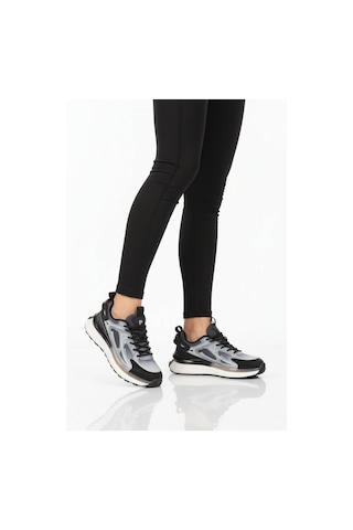 Pierre Cardin Gri Siyah Fileli Hafif Esnek Hafızalı Taban Unisex Spor Ayakkabı Pcı-10106 G Gri-siyah