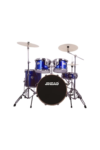 Jinbao Jbp1212a 22b-12t-13t-16ft-14s Aksam Dahil Akustik Davul Seti Mavi