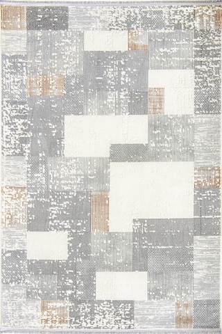 Enti Florya 8109 Gri Halı - Multi Modern Patchwork Desenli Halı