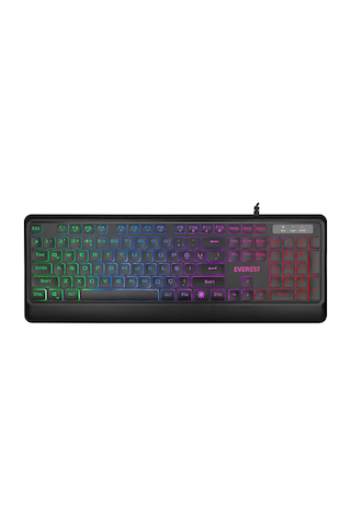 Everest Km-r59, Forza, Usb Kablolu, Türkçe Q, Rainbow Backlight, Memran Tuşlar, Gaming, Klavye Mouse Set Optik