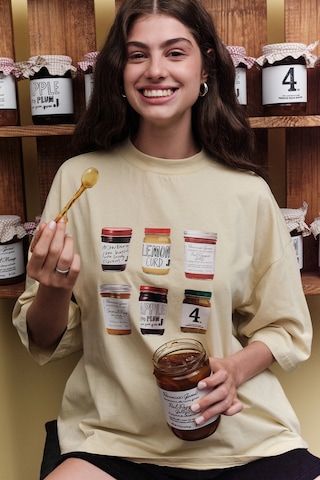 Manuka Baskılı Kısa Kol T-shırt Jam Jam