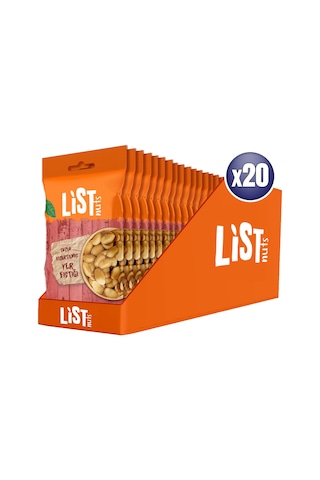 List Nuts Tuzlu Kızartılmış Yer Fıstığı 20 x 40 G