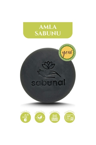Sabunal Süngerli Amla Sabunu - Saç ve Sakal Bakımına Uygun Doğal Sabun 100 G