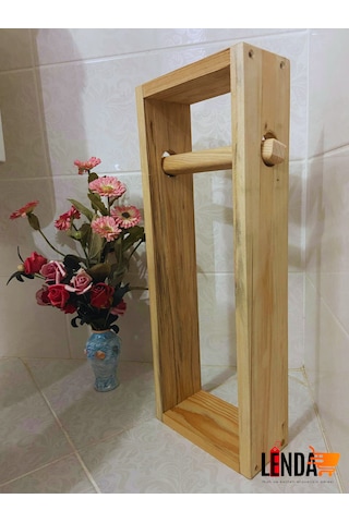 Doğal Desenli Dekoratif Tuvalet Kağıtlığı Çam Ağacından Üretilmi