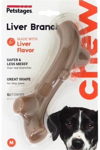 Liver Branch Gerçek Dana Ciğerli Köpek Çiğneme Oyuncağı Medium