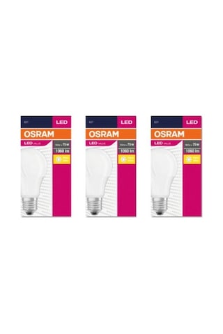10w Sarı Işık E-27 1055lm Ampul 3'lü Set Modern Aydınlatma