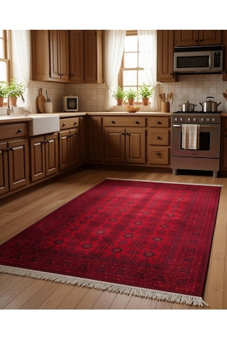 Blghome Otantik Desenli Dekoratif Kilim Antik Desenli Halı Bordo