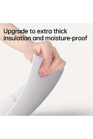 Beyaz Mermer Desenli Alüminyum Plastik Duvar Sticker 30x30 Beyaz