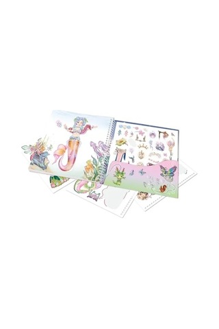 Kendin Tasarla Fantasy Kitabı, 24 Sayfa Ve 11 Sayfa Çıkartma İle Renkli Eğlence Açık Ahşap