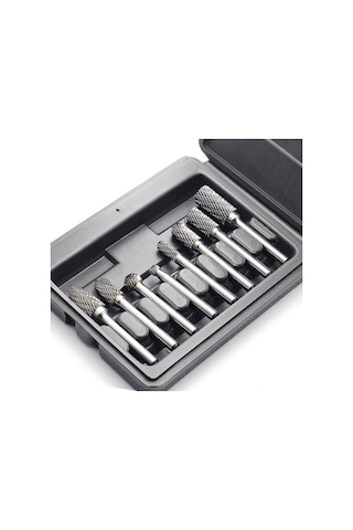 Wealthglow Adet Karbür Freze Seti 1/4 Inç Şaft Tungsten Çelik Çift Kesim Kalıp Taşlama Uçları, Parlatma Karbür Döner Freze Yok Hbcv000087lo6h Ylgı0s