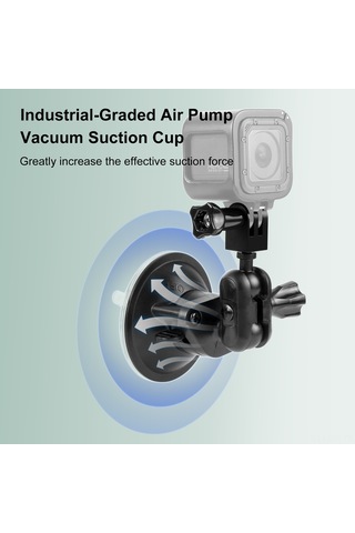 Singree Puluz Pu545b Araç Kamera Montaj Aparatı - 360 Dönebilir Çift Top Başlı Emici Askı Gopro/ınsta360 Uyumlu