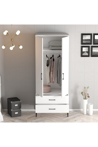 Variant Kumsal 2 Kapılı T Gardrop - Beyaz / Beyaz