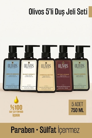 Olivos Zeytinyağı Bazlı Duş Jeli 5 x 750 ML