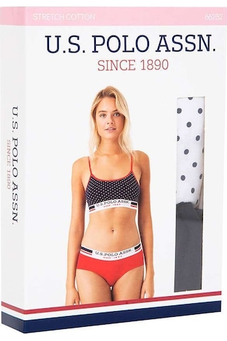 U.S. Polo Assn. Kadın Lacivert Puanlı Büstiyer Şort Takım 66252