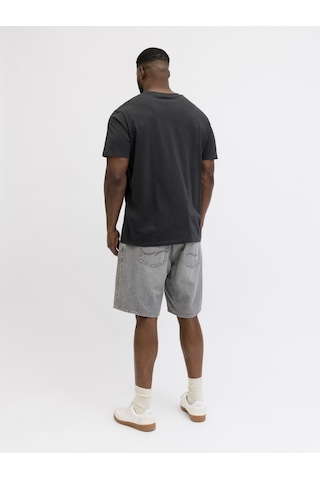 Jack & Jones Jack Jones Baskılı Büyük Beden Tişört 12295982 Siyah