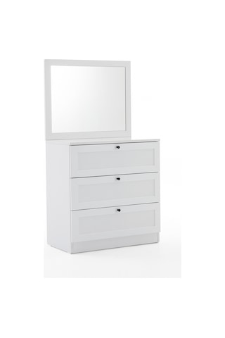 Terra Aynalı Şifonyer Y:139 G:75 D:42 / Beyaz