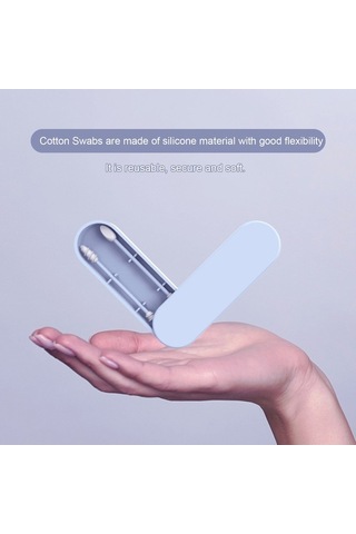Ulzyvf Yeniden Kullanılabilir Silikon Kulak Temizleme Çubuğu - 2 Adet Gri Model Gri