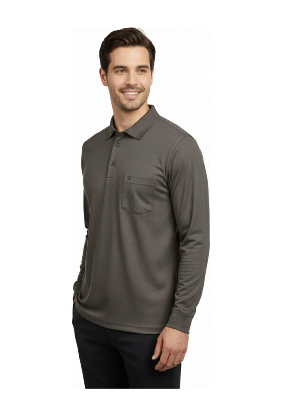 Dynamo Erkek Gömlek Yaka Kol Manşetli Cepli Sweat 4249 Bgl-st04862 Vizon