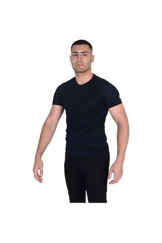 Erkek Sıfır Yaka Floş T-shırt