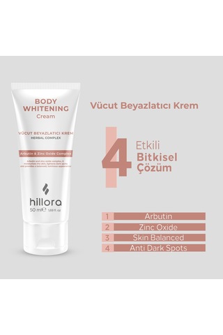 Hillora Vücut Beyazlatıcı Krem 50 ML