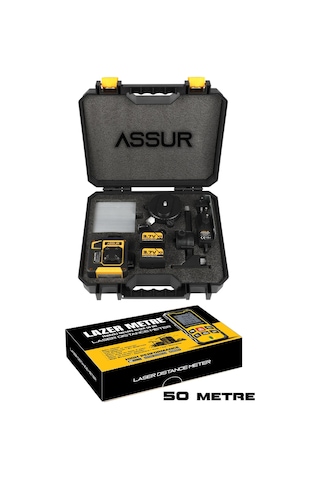 Lazer Metre + 360 12 Köşe Otomatik Hizalamalı Yeşil Çizgili Su Terazili Lazer Metre Hizalama-3183