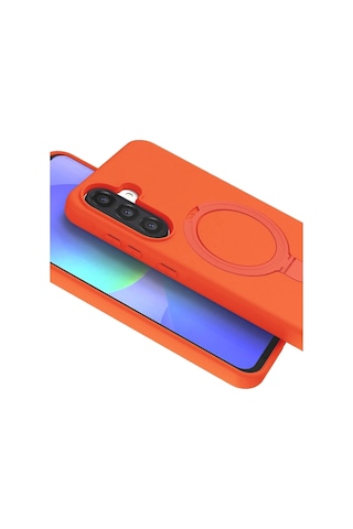 Özel Galaxy A26 Regal Magsafe Standlı Kapak - Turuncu Fırsat