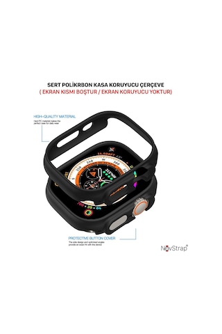 Apple Watch Ultra 49mm Uyumlu Kılıf Apple Watch Ultra Kasa Koruyucu Sert Pc