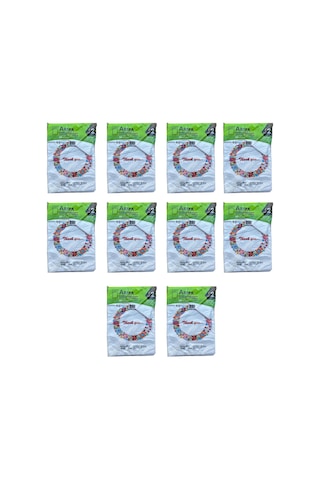 Arma Baskılı Mini Blok Poşet Torba - No : 2 - 25 x 37 CM - Beyaz - 100 Adetlik 10 Paket