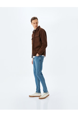 Koton Super Skinny Fit Kot Pantolon - Justin Jean Orta İndigo 5wam40007nd İndigo