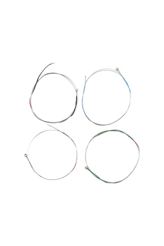 Yaozixa 1/2 Boy Gitar Teli Seti - 4 Adet - Alüminyum Sarılmış - Gümüş Renk - Ses Aktarımı İyi - Dayanıklı