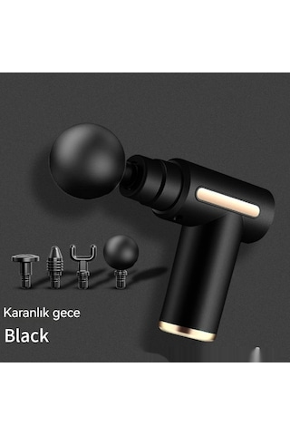 Jian Fan Elektrikli Fasya Tabancası Mini Ev Titerşimi Rahatlama Kas Akıllı Servikal Masaj Mini Masaj Tabancası Siyah Siyah