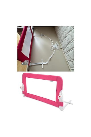 Wellgro Littles 83 48 CM Yatak Bariyeri, Çocuk Yatak Korkuluğu Pembe