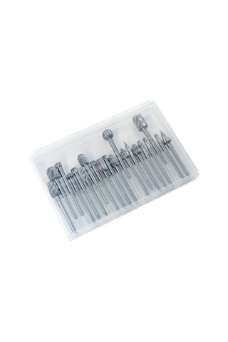 6590 Mini Ahşap Oyma Freze Uç Seti 20 Parça Sap: 3mm