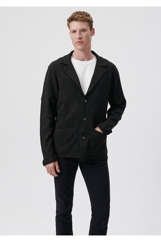 Mavi Triko Blazer Erkek Ceket-siyah Siyah