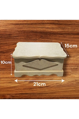 Ahşap- Boyanabilir- Ayaklı Çok Amaçlı Dekoratif Kutu