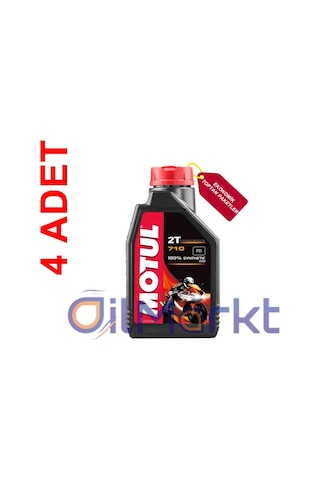 Motul 710 2t 1 L 2 Zamanlı Tam Sentetik Motosiklet Yağı (4 Adet)