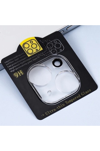 Ally iPhone Uyumlu 14 -14 Plus 3d Full Tempered Glass Cam Kamera Koruyucu- 5775
