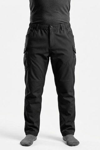 Onz Scoutland Büyük Beden Battal Boy Siyah Kışlık Polarlı Ripstop Outdoor Softshell Pantolon Antrasit - Siyah