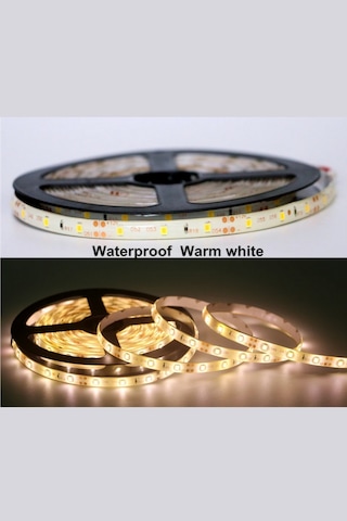 12 Volt 5050 Dış Mekan Şerit Led 3 Çipli Gün Işığı Metrede 60 Led Ip65 5 Metre