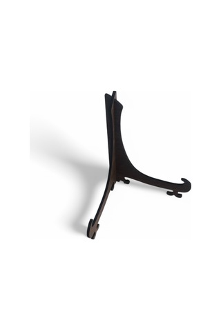 Tabak Ve Süs Levhaları Antik Kesim Gerçek Ahşap 4'lü Tabak Teşhir Ayağı 13x11