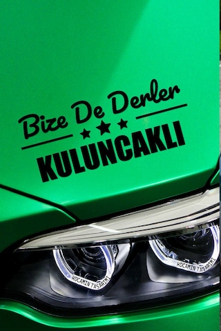 Malatya Kuluncak Estetik Araba Çıkartma Malatya Bize De Derler Kuluncaklı40x15 Cm Araç Tasarımı 40 CM - Siyah