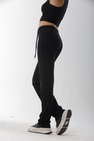 Kaşkorse Siyah Fitilli Eşofman Altı Siyah