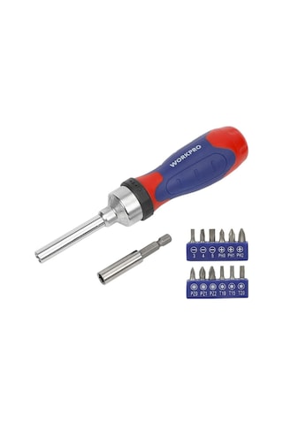 Workpro Wp200524 14 Parça Profesyonel Cr-v Cırcırlı Bits Tornavida Seti Fr Wp200524
