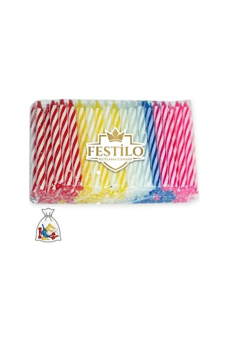 Pasta Mumu 70 Li Mum Altlığı 70 Adet Pasta Mum Seti 140 Parça Karışık