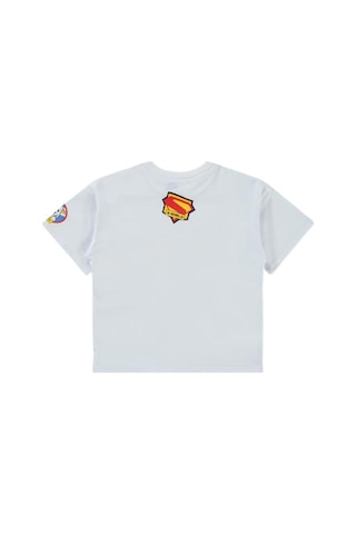 Süperman Krypto Baskılı 6-9 Yaş Tişört Beyaz