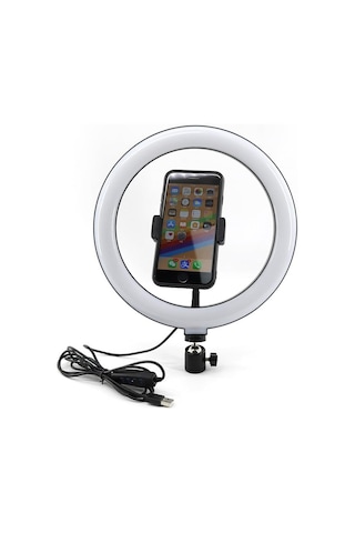 10 İnç Ring Light Led Çekim Işığı Usb Kontrollü Selfie & Makyaj Lambası, Youtuber Tiktok Yayın Işığı,