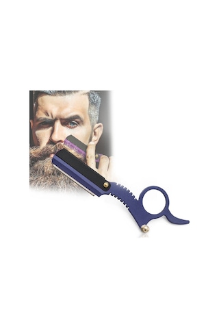 Sones Paslanmaz Çelik Vintage Tıraş Bıçağı Başparmak Tıraş Bıçağı Mavi