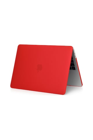 Arabulalaca Apple Uyumlu MacBook Air 13.6 2022 A2681 Kılıf M2 Mat Doku Kırmızı
